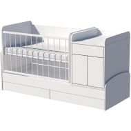 Rocking Bogi combi cot 120x70 in white