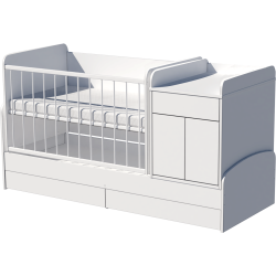 Rocking Bogi combi cot 120x70 in white Rocking Bogi combi cot 120x70 in white