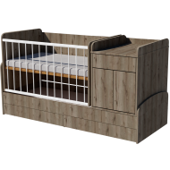 Ringatható Bogi combi cot 120x70 in chestnut color