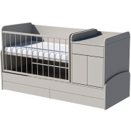 Ringatható Bogi combi cot 120x70 in gray