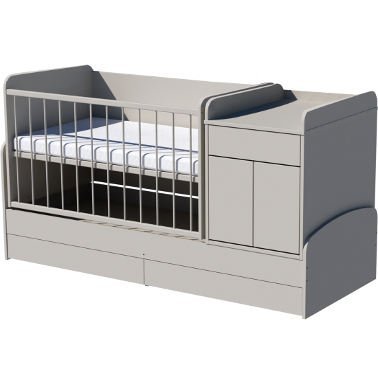 Ringatható Bogi combi cot 120x70 in gray Ringatható Bogi combi cot 120x70 in gray