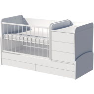 Rocking Reni combi cot 120x70 in white
