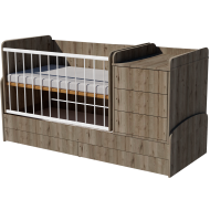 Ringatható Reni combi cot 120x70 in chestnut color