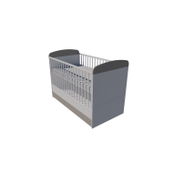 Ákos cot bed 140x70 in white and gray