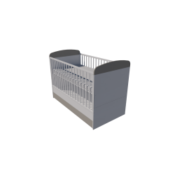 Ákos cot bed 140x70 in white and gray Ákos cot bed 140x70 in white and gray