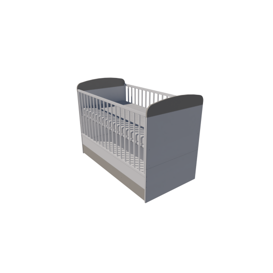Ákos cot bed 140x70 in white and gray Ákos cot bed 140x70 in white and gray