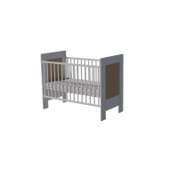 Martin cot bed 120x60 in white-cappuccino color