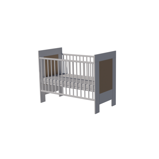 Martin cot bed 120x60 in white-cappuccino color Martin cot bed 120x60 in white-cappuccino color