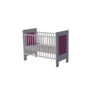 Martin cot 120x60 in white and pink