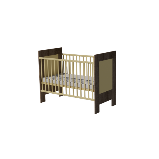 Martin cot 120x60 in dark sonoma-vanilla Martin cot 120x60 in dark sonoma-vanilla