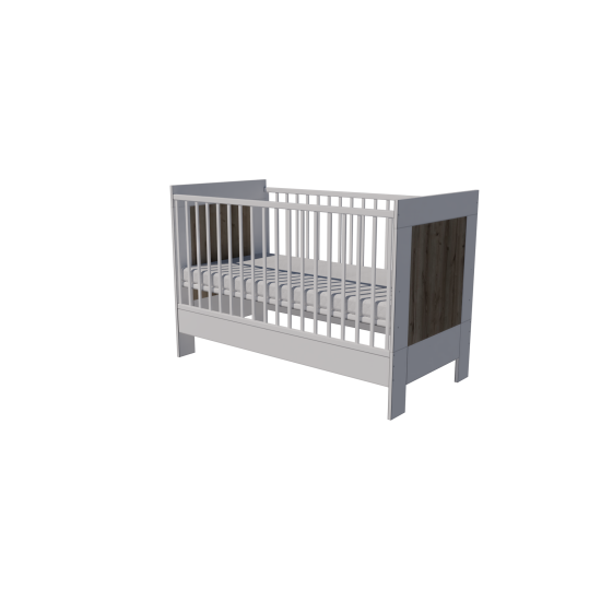 Zora cot 120x60 in white and chestnut Zora cot 120x60 in white and chestnut