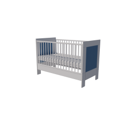 Zora cot bed 120x60 in white and blue Zora cot bed 120x60 in white and blue