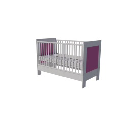 Zora cot 140x70 in white and pink Zora cot 140x70 in white and pink