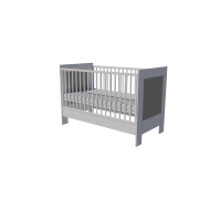 Zora cot 120x60 in white and gray