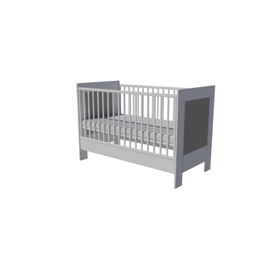 Zora cot 120x60 in white and gray Zora cot 120x60 in white and gray