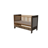 Zora cot 120x60 in dark sonoma-birch color