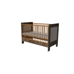 Zora cot 120x60 in dark sonoma-birch color Zora cot 120x60 in dark sonoma-birch color
