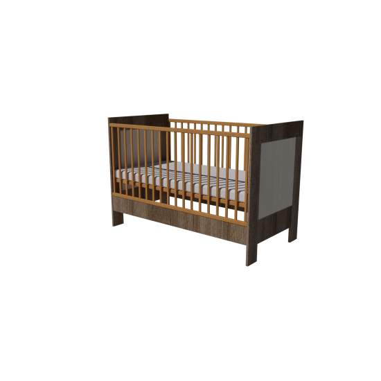 Zora cot 140x70 in dark sonoma birch color Zora cot 140x70 in dark sonoma birch color