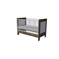 Zora cot 120x60 in dark sonoma-white Zora cot 120x60 in dark sonoma-white