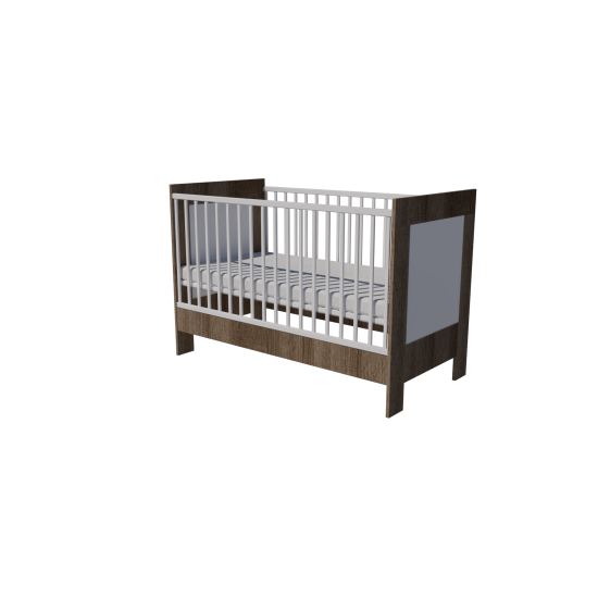 Zora cot 140x70 in dark sonoma-white Zora cot 140x70 in dark sonoma-white