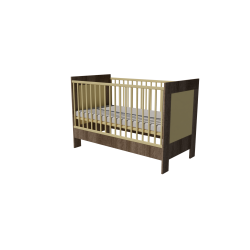 Zora cot 120x60 in dark sonoma-vanilla color Zora cot 120x60 in dark sonoma-vanilla color