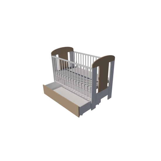 Claudia cot bed 120x60 in white cappuccino color Claudia cot bed 120x60 in white cappuccino color