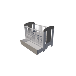 Claudia cot bed 120x60 in white and gray Claudia cot bed 120x60 in white and gray