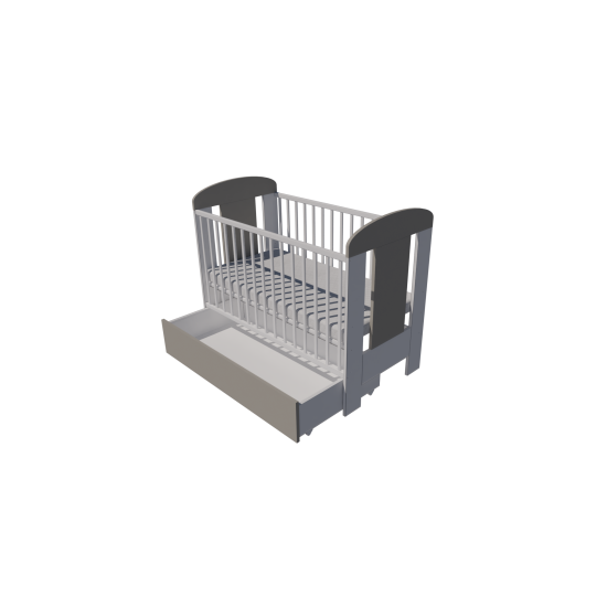 Claudia cot bed 120x60 in white and gray Claudia cot bed 120x60 in white and gray