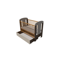 Claudia cot bed 120x60 in dark sonoma-birch Claudia cot bed 120x60 in dark sonoma-birch