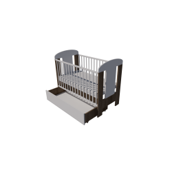Claudia cot 120x60 in dark sonoma-white Claudia cot 120x60 in dark sonoma-white