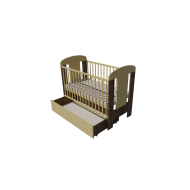 Claudia cot bed 120x60 in dark sonoma-vanilla
