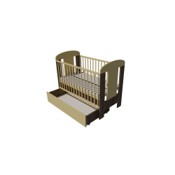 Claudia cot bed 120x60 in dark sonoma-vanilla Claudia cot bed 120x60 in dark sonoma-vanilla