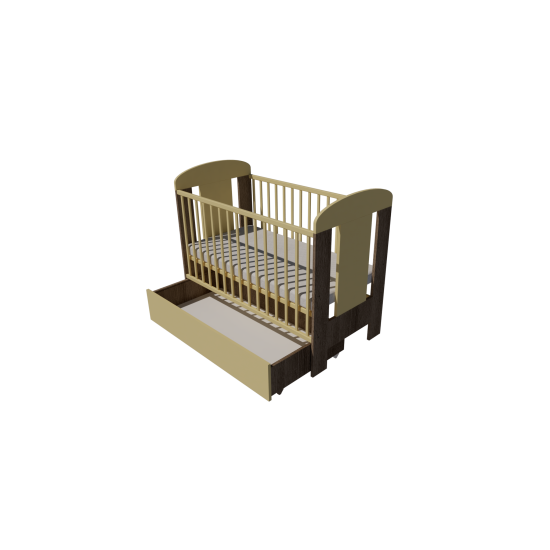 Claudia cot bed 120x60 in dark sonoma-vanilla Claudia cot bed 120x60 in dark sonoma-vanilla