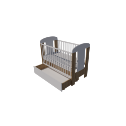Claudia cot bed 120x60 in light sonoma-white Claudia cot bed 120x60 in light sonoma-white