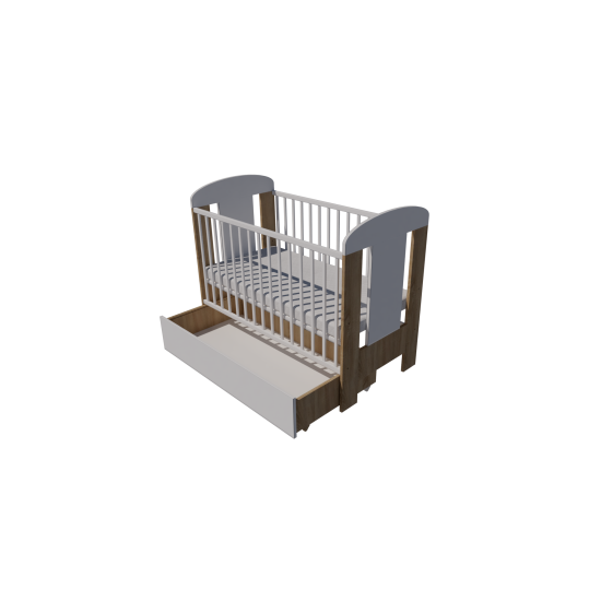 Claudia cot bed 120x60 in light sonoma-white Claudia cot bed 120x60 in light sonoma-white