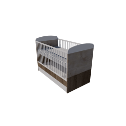 Ákos cot bed 140x70 in dark sonoma-white-desmond color Ákos cot bed 140x70 in dark sonoma-white-desmond color