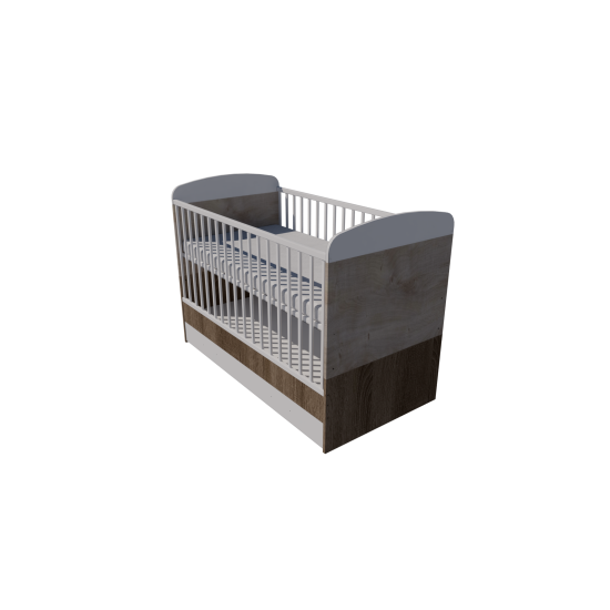 Ákos cot bed 140x70 in dark sonoma-white-desmond color Ákos cot bed 140x70 in dark sonoma-white-desmond color