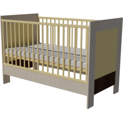 Zora cot bed 140x70 in birch-vanilla-mocha color Zora cot bed 140x70 in birch-vanilla-mocha color