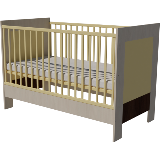Zora cot bed 140x70 in birch-vanilla-mocha color Zora cot bed 140x70 in birch-vanilla-mocha color