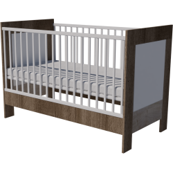 Zora cot bed 140x70 in dark sonoma-white-desmond Zora cot bed 140x70 in dark sonoma-white-desmond