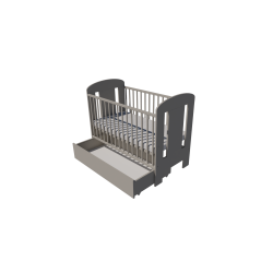 Claudia cot bed 120x60 in gray Claudia cot bed 120x60 in gray