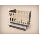 Zora cot, 120x60, in Anthracite with Sonoma edging