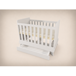 Zora cot, 120x70, in light grey