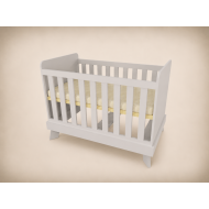 Zora cot, 120x70, in light grey