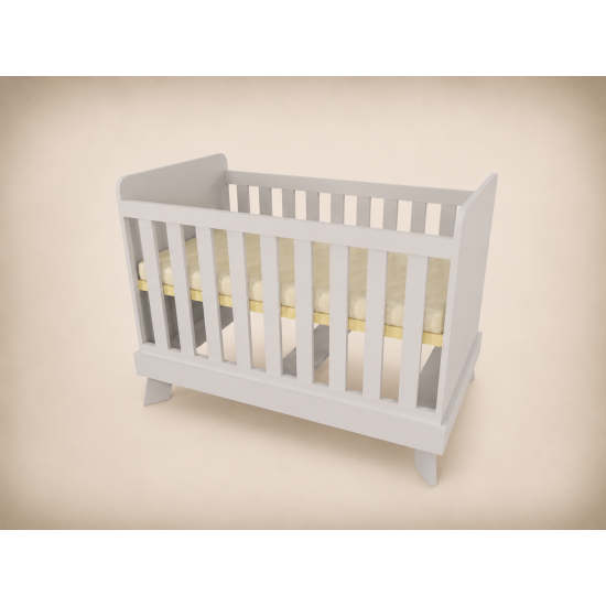Zora cot, 120x70, in light grey