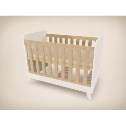 Zora cot, 120x60, in white with Sonoma slats