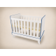 Zora cot, 120x60, in white with blue edging
