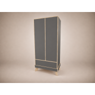 Bence wardrobe in Anthracite, with Sonoma edging