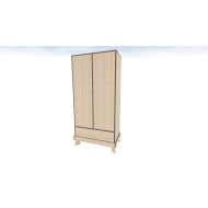 Bence wardrobe in Sonoma, with anthracite edging