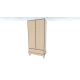 Bence wardrobe in Sonoma, with anthracite edging